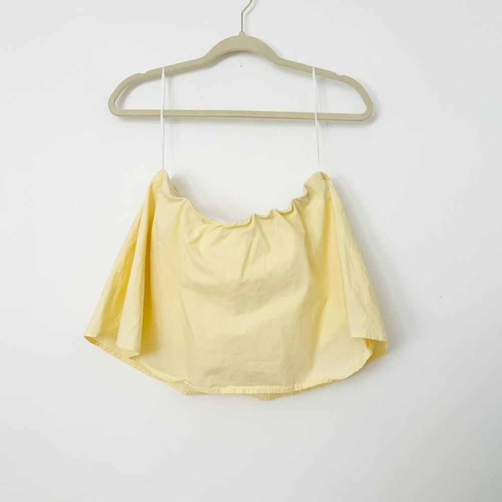 Aritzia Yellow Strapless Top
